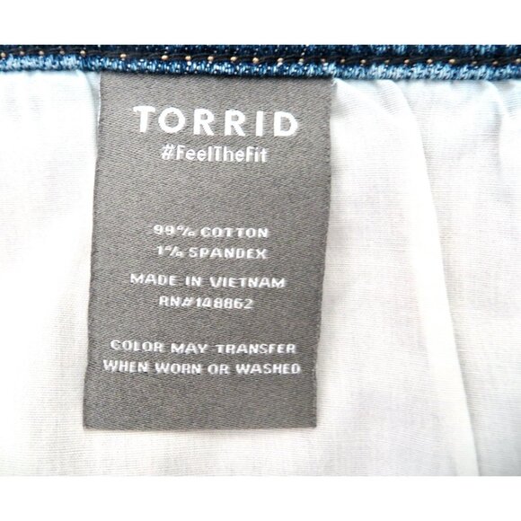 NEW! Torrid Distressed Denim Jean Shorts High Rise Blue SZ 12 - Picture 10 of 10